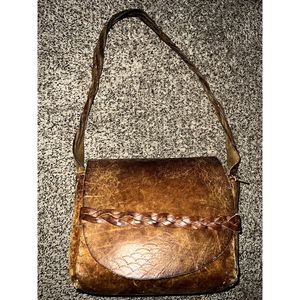 Vintage Leather Hippie Handmade Shoulder Bag Purse